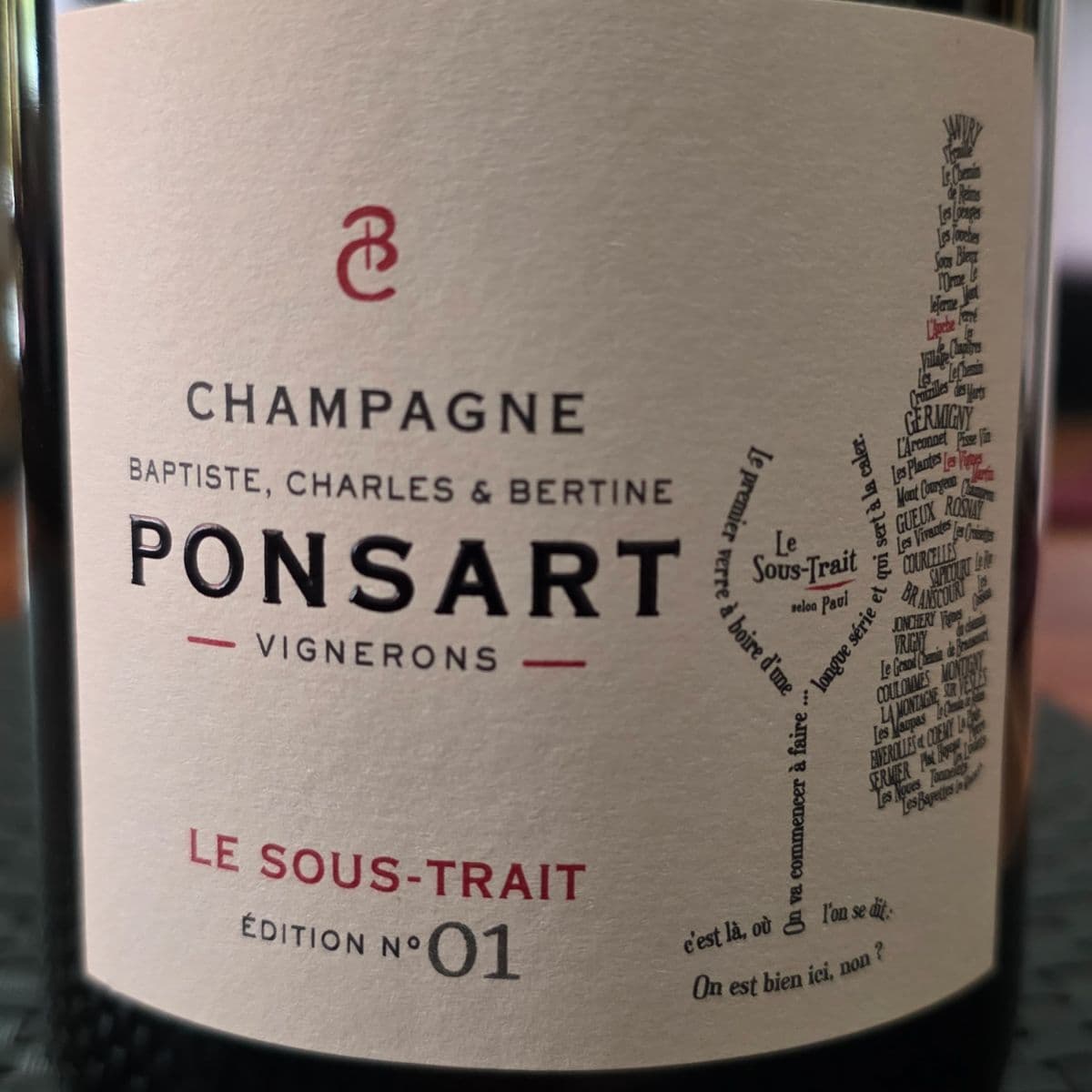 Ponsart Le Sous-Trait Édition Nº01 NV
